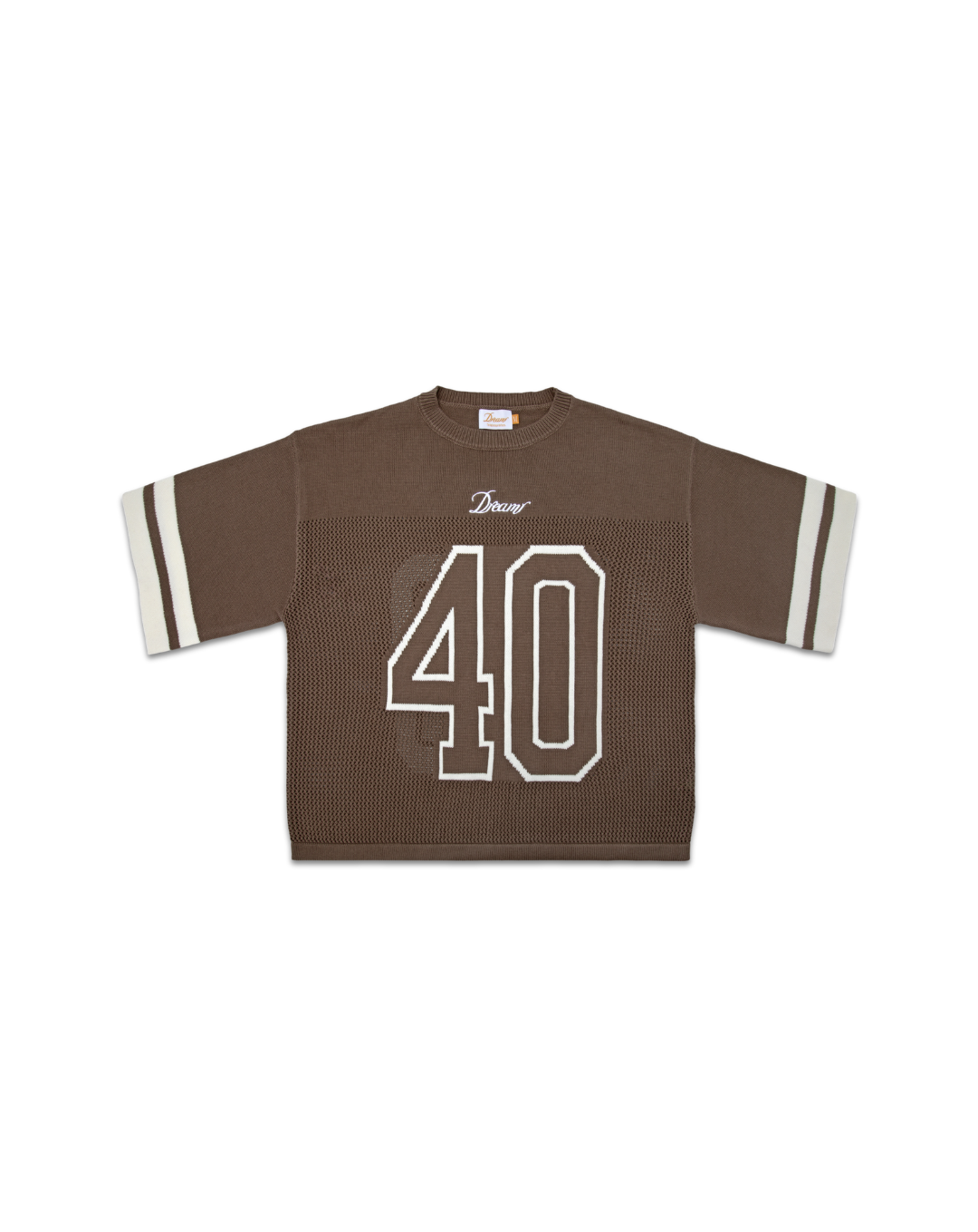 Luxe Jacquard Knit Football Jersey // Taupe
