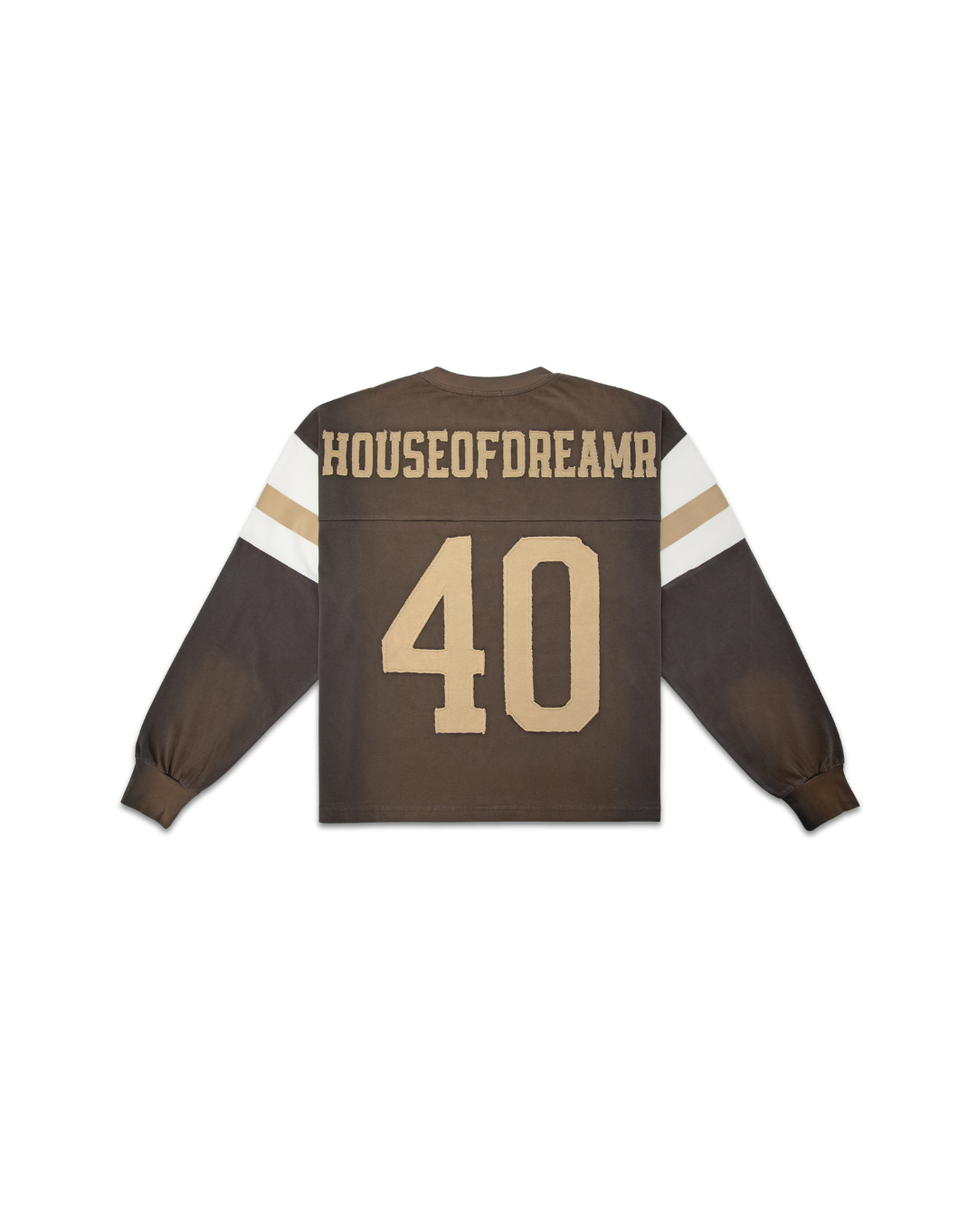 Vintage Football Jersey Long Sleeve // Faded Brown