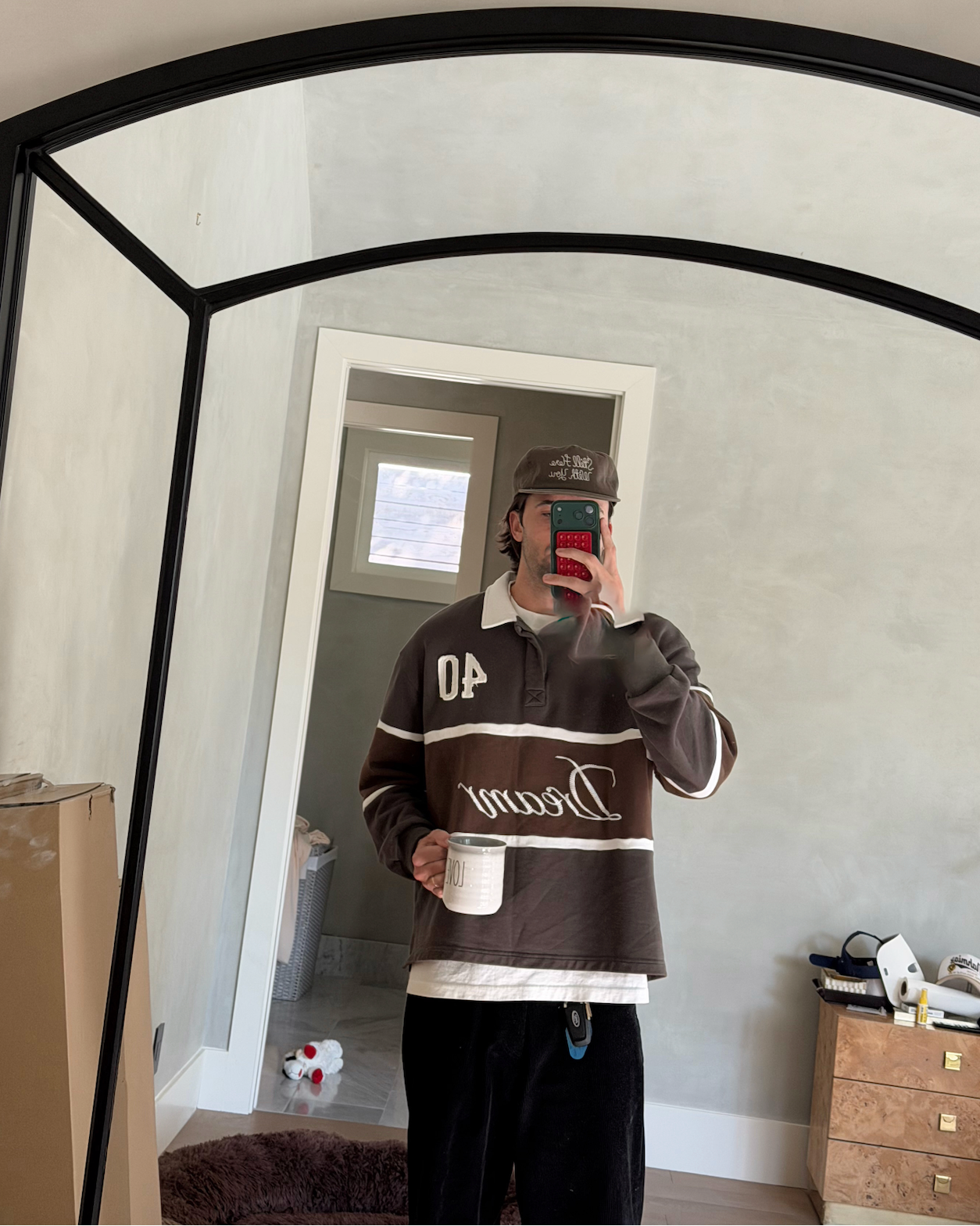 Heritage Rugby Polo // Vintage Black & Brown